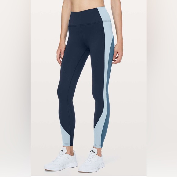 lululemon athletica Pants - Lululemon Get Going Train Tight 28" True Navy / Cascade Blue / Thunder Blue Sz 4